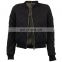Wholesale nylon bomber flight Jacket custom black nylon bomber jackets hot selling Cropped winter outdoor jacket