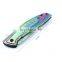 Blue peptide  Stainless Steel Outdoor Folding Pocket Survival Military Tactical Knife with Belt Clip