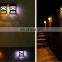 Abs Solar Garden Fence Wall Light Outdoor Rgb Color Changing Landscape Lighting Led Courtyard Path Step Waterproof Lamp