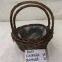 Arc Top Shape Wicker Basket Picnic Cooler Basket