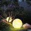 Waterproof Battery Operated Solar Charging Outdoor Beach Event Garden Led Ball Sphere Stone Light Lamp