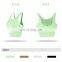 Fixed Cups Sports Fitness Back Stitched Seam Bras Women Custom Logo High Impact Gym Tops