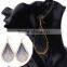 Latest fashion beautiful old design alloy fan shape earrings