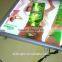 Advertising edge lit LED slim light box with aluminum flip frame(snap frame)