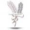 Dancing Flower Austrian Crystal Copper Alloy Fashion Brooch