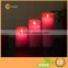 3 x Realistic Wax LED Candles with Moving, Flickering Flame