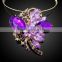 fashion Rhinestone jewelry set ,crystal flower necklace
