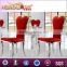 modern red fabric color cover dining room chair with stainless steel frame