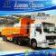 3 axles 80 ton dump trailer/rear tipper trailer/Coal transport trailer with HYVA cylinder