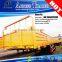 3 axles drop column side breast board truck general cargo semi trailer for sale (FUWA or BPW axles optional)
