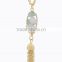 Natural Stones Necklace,Boho Tassel Gold Pendant Necklace,Long Tassel Necklace,Crystal Necklace