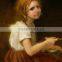 Water Resistant Cotton And Poly Blend Inkjet Canvas for Beautiful Woman Oil Painting