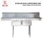 Freestanding Restaurant Kitchen 2 Two Compartment Commercial Stainless Steel Sink with Two Drainboard