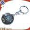Engraved 3D Silver Shield Alloy Promotional Keychain for Travel Promotional Gift