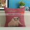 Cotton Linen Cute animal design Square Cushion Cover Throw Sofa Pillow Case Bar Decor
