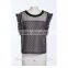 2016 women tops free sample plus size sleeveless printed black color women top for ladies