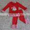 CHINA WHOLESALE CHEAP BABY RED STRIPE DRESS TOP CHRISTMAS BOUTIQUE OUTFITS