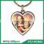 Best selling metal souvenir heart-shaped printing catholic gold keyring