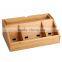 Bamboo Deluxe Charging Station Storage Rack Mobile Phone Appliances to Storage