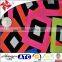New Design Tear-resistant Shiny Poly Lycra Mixed Grid Design Print Fabric