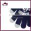 Factory price acrylic knitted gloves, printed touchscreen gloves