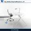 Artificial stone white l shape desk, office counter table