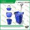 HDPP / HDPE Rolling Grocery Basket , Supermarket Shopping Basket Cart With Wheels