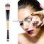 Hot sell wooden facial cleansing makeup double-ended cosmetic brush set make up wholesale