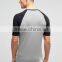 Men Muscle T Shirt With Contrast Raglan Sleeves Two Tone t-shirt