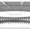 Full Professional design large span textile architecture such as tensile membrane structure roof or facade curtain wall