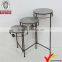 Folding Stair Design Round Wedding Iron Flower Pot Metal Stand