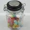 100ml Fancy Mini Glass Hermetic Jar with Plastic Lid &Metal Clip