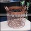 round golden wire mesh antique baskets for storage