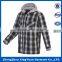 Custom Made New Design Cheap Plaid Flannel Shirt With Hood