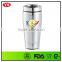 FDA certification 16 ounce Double wall stainless steel car travel mug for coffee