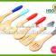 Bamboo kitchen utensils set with silicone wholesale