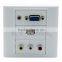 VGA, 3.5mm Audio, AV Wall Face Plate With Backside Female to Female Connector