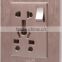 13a switch socket outlet with steel frame for hotels