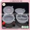 plastic PP original color take away food container, eco-friendly plastic PP blister food tray with cover