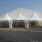 European structure Marquee with a pointed roof and half of an 10m octagon tent at two ends