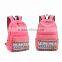 New style new design school bags girls pink colour