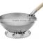 Specialty Chinese restaurant cookware carbon steel wok with wooden handle round bottom 12", 13", 14", 15", 16"