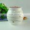 White Chinese Style Home Ceramic Salt & Sugar Pot With Lid, Flower Decal Printing