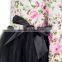 Pink Floral Top And Black Tutu Skirt Boutique Long Sleeve Dress Girls Tutu Dress