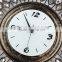 Vintage gold metal wall clock with eye shape