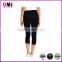 New arrival woman yoga fitness capri legging pants with double coin pockets on the waistband