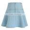 graceful/elegant easy match 100% cotton formal skirts tops with flare hem