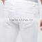 Latest Custom Functional Pocket Men's White Super Skinny Slim Fit 65% Cotton 35% Polyester Denim Concealed Fly Casual Hot Shorts