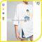Custom Women 3/4 Sleeve Longline Oversized t Shirt With Unregular Cut Bottom