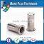 Made in Taiwan Flange Head Knurled Body Flat Head Strong Brass Antique Brass Knurled Rivet Nut